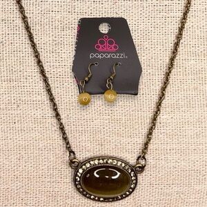 BRONZE LOOK AMBER STYLE SET EARRINGS NECKLACE GIFT PENDANT DANGLE BOHO BOHEMIAN